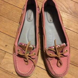 Pink Floral Sperrys